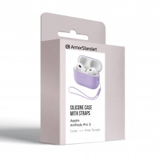 Чохол ArmorStandart Silicone Case with straps для Apple AirPods Pro 3 Pink Purple (ARM91284)