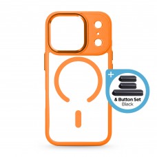 Чехол ArmorStandart Unit-C MagCase для Apple iPhone 17 Pro Orange + Black Button Set (ARM90588)