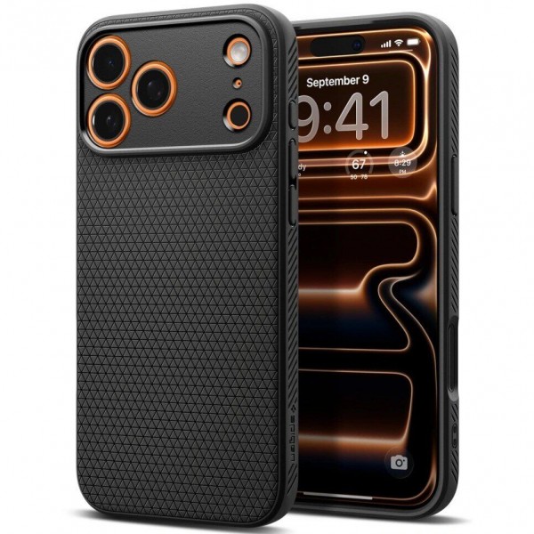Чехол Spigen Liquid Air для iPhone 17 Pro Matte Black (ACS10331)