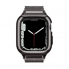 Чохол-ремінець Spigen Metal Fit Pro для Apple Watch 44/45mm Graphite (ACS04585)