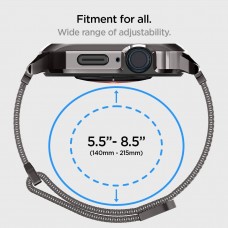 Чохол-ремінець Spigen Metal Fit Pro для Apple Watch 44/45mm Graphite (ACS04585)