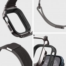 Чохол-ремінець Spigen Metal Fit Pro для Apple Watch 44/45mm Graphite (ACS04585)