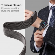 Чохол-ремінець Spigen Metal Fit Pro для Apple Watch 44/45mm Graphite (ACS04585)