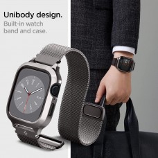 Чохол-ремінець Spigen Metal Fit Pro для Apple Watch 44/45mm Graphite (ACS04585)