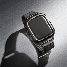 Чохол-ремінець Spigen Metal Fit Pro для Apple Watch 44/45mm Graphite (ACS04585)