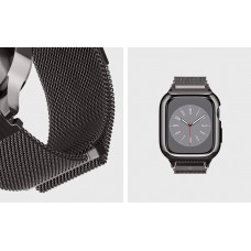 Чохол-ремінець Spigen Metal Fit Pro для Apple Watch 44/45mm Graphite (ACS04585)