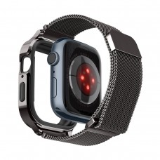 Чохол-ремінець Spigen Metal Fit Pro для Apple Watch 44/45mm Graphite (ACS04585)