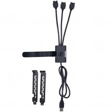 USB-хаб Lian Li USB2.0 1 to 3 Port (Type A Male) HUB, Black (G89.PW-U2TPAB.00)