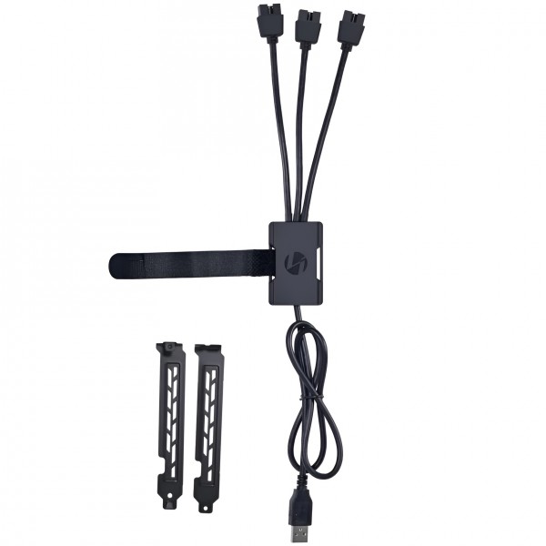 USB-хаб Lian Li USB2.0 1 to 3 Port (Type A Male) HUB, Black (G89.PW-U2TPAB.00)
