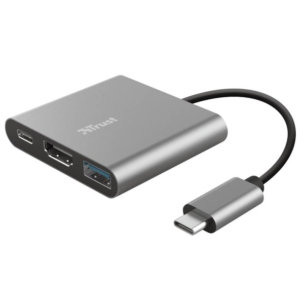 USB-хаб Trust Dalyx Aluminium USB Type-C 3-в-1 (23772) (23772_TRUST)