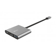 USB-хаб Trust Dalyx Aluminium USB Type-C 3-в-1 (23772) (23772_TRUST)