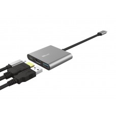 USB-хаб Trust Dalyx Aluminium USB Type-C 3-в-1 (23772) (23772_TRUST)