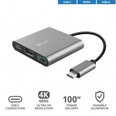 USB-хаб Trust Dalyx Aluminium USB Type-C 3-в-1 (23772) (23772_TRUST)