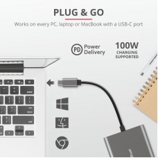 USB-хаб Trust Dalyx Aluminium USB Type-C 3-в-1 (23772) (23772_TRUST)