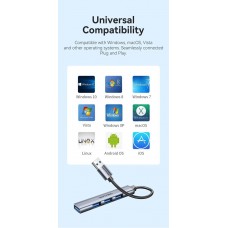 USB-хаб Vention CKPHB 4 ports Grey (CKPHB)