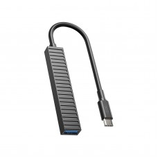 USB-хаб XO USB Type-C 3-в-1 (HUB014B.black)
