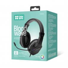 Гарнітура СolorWay Bloodwave LED Black (CW-HPG01BK) Гарнітура СolorWay Bloodwave LED Black (CW-HPG01BK)