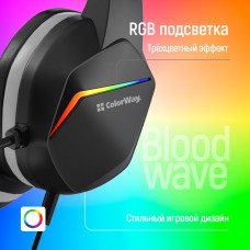 Гарнітура СolorWay Bloodwave LED Black (CW-HPG01BK) Гарнітура СolorWay Bloodwave LED Black (CW-HPG01BK)