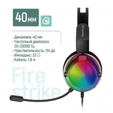 Гарнітура СolorWay Firestrike RGB Black (CW-HPG04BK) Гарнітура СolorWay Firestrike RGB Black (CW-HPG04BK)