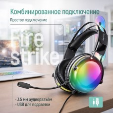 Гарнітура СolorWay Firestrike RGB Black (CW-HPG04BK) Гарнітура СolorWay Firestrike RGB Black (CW-HPG04BK)