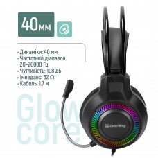 Гарнітура СolorWay GlowCore RGB Black (CW-HPG02BK) Гарнітура СolorWay GlowCore RGB Black (CW-HPG02BK)