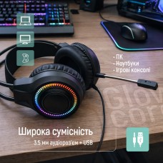 Гарнітура СolorWay GlowCore RGB Black (CW-HPG02BK) Гарнітура СolorWay GlowCore RGB Black (CW-HPG02BK)