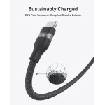 Кабель Anker Upcycled-Braided USB-C - USB-C (M/M), 240W, 1.8 м, Black (A82E2H12) Кабель Anker Upcycled-Braided USB-C - USB-C (M/M), 240W, 1.8 м, Black (A82E2H12)