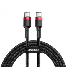 Кабель Baseus Cafule USB-C-USB-C, PD2.0 60W 1м Black/Red (CATKLF-G91) Кабель Baseus Cafule USB-C-USB-C, PD2.0 60W 1м Black/Red (CATKLF-G91)