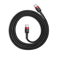 Кабель Baseus Cafule USB-C-USB-C, PD2.0 60W 1м Black/Red (CATKLF-G91) Кабель Baseus Cafule USB-C-USB-C, PD2.0 60W 1м Black/Red (CATKLF-G91)
