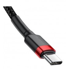 Кабель Baseus Cafule USB-C-USB-C, PD2.0 60W 1м Black/Red (CATKLF-G91) Кабель Baseus Cafule USB-C-USB-C, PD2.0 60W 1м Black/Red (CATKLF-G91)