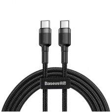 Кабель Baseus Cafule USB-C-USB-C, PD2.0 60W 2м Black/Grey (CATKLF-HG1) Кабель Baseus Cafule USB-C-USB-C, PD2.0 60W 2м Black/Grey (CATKLF-HG1)