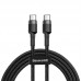 Кабель Baseus Cafule USB-C-USB-C, PD2.0 60W 2м Black/Grey (CATKLF-HG1)