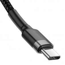Кабель Baseus Cafule USB-C-USB-C, PD2.0 60W 2м Black/Grey (CATKLF-HG1) Кабель Baseus Cafule USB-C-USB-C, PD2.0 60W 2м Black/Grey (CATKLF-HG1)
