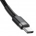 Кабель Baseus Cafule USB-C-USB-C, PD2.0 60W 2м Black/Grey (CATKLF-HG1)