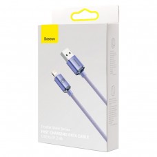 Кабель Baseus Crystal Shine USB - Lightning (M/M), 2.4A, 2 м Purple (CAJY000105) Кабель Baseus Crystal Shine USB - Lightning (M/M), 2.4A, 2 м Purple (CAJY000105)