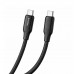 Кабель ColorWay USB Type-C - USB Type-C (M/M), TPE embossed, 3А, 1 м, Black (CW-CBPDCC101-BK)