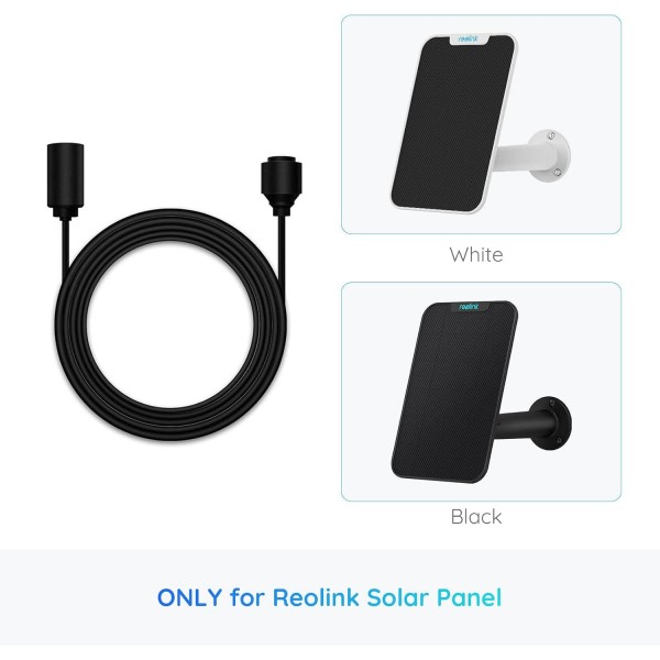 Кабель подовжувач для сонячної панелі 4,5 М Reolink Solar EX Cable(USB-C) Black (Solar EX Cable(USB-C) Black)
