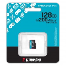 Карта пам`яті MicroSDXC 128GB UHS-I/U3 Class 10 Kingston Canvas Go! Plus R200/W200MB/s (SDCG4/128GBSP)