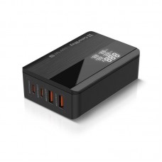 Мережевий зарядний пристрій ColorWay Power Delivery (2USB-A + 2USB TYPE-C) (65W) Black (CW-CHS040PD-BK)