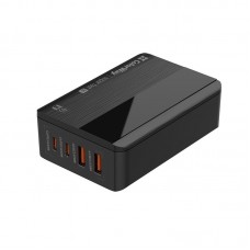 Мережевий зарядний пристрій ColorWay Power Delivery (2USB-A + 2USB TYPE-C) (65W) Black (CW-CHS040PD-BK)