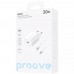 Мережевий зарядний пристрій Proove Rapid 30W White (WCRP30012202) + кабель USB Type-C