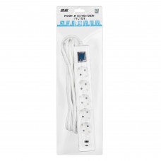 Мережевий фільтр 2E 5хSchuko, 1 х USB, 1 x USB-C, 3 м (2E-SP515M3USBWH)