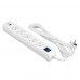Мережевий фільтр 2E 5хSchuko, 1 х USB, 1 x USB-C, 3 м (2E-SP515M3USBWH)