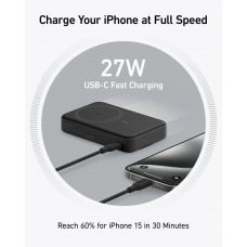 Універсальна мобільна батарея Anker MagGo 10000mAh 27W Black (A1654G11) Універсальна мобільна батарея Anker MagGo 10000mAh 27W Black (A1654G11)