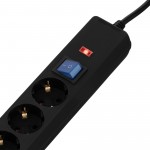 Фільтр живлення 2E 3 розетки, 1 м, чорний (2E-U03C14M1BK) Фільтр живлення 2E 3 розетки, 1 м, чорний (2E-U03C14M1BK)