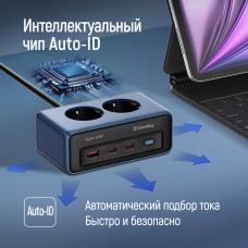 Фільтр живлення ColorWay CW-CHE25PDB 45W 2 розетки, 1xUSB-A 2xUSB-C, 2 м, синій (CW-CHE25PDB)