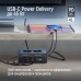 Фільтр живлення ColorWay CW-CHE25PDB 45W 2 розетки, 1xUSB-A 2xUSB-C, 2 м, синій (CW-CHE25PDB)