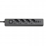 Фільтр живлення ColorWay CW-CHE435PDB 4 розетки, 3USB (2USB-A + 1 TYPE-C) (24W), 2м, Black (CW-CHE435PDB) Фільтр живлення ColorWay CW-CHE435PDB 4 розетки, 3USB (2USB-A + 1 TYPE-C) (24W), 2м, Black (CW-CHE435PDB)