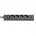 Фільтр живлення ColorWay CW-CHE435PDB 4 розетки, 3USB (2USB-A + 1 TYPE-C) (24W), 2м, Black (CW-CHE435PDB)