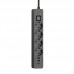 Фільтр живлення ColorWay CW-CHE435PDB 4 розетки, 3USB (2USB-A + 1 TYPE-C) (24W), 2м, Black (CW-CHE435PDB)